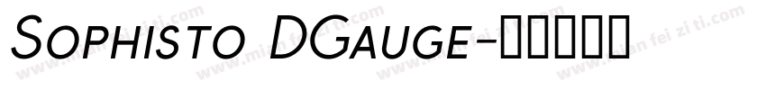 Sophisto DGauge字体转换